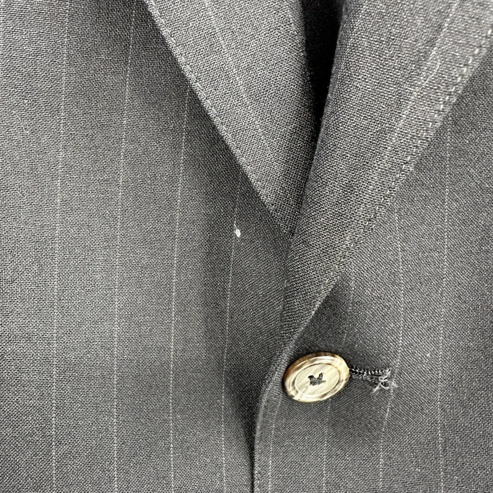 Brooks Brothers Mens Navy‎ Pinstripe Two Button Blazer Sport Coat 44R Old Money